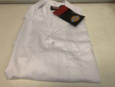 10 X BRAND NEW DICKIES REDHAWK WAREHOUSE COATS WHITE SIZE 4XL