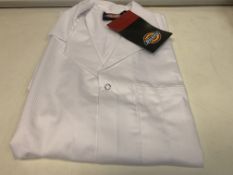 10 X BRAND NEW DICKIES REDHAWK WAREHOUSE COATS WHITE SIZE 4XL