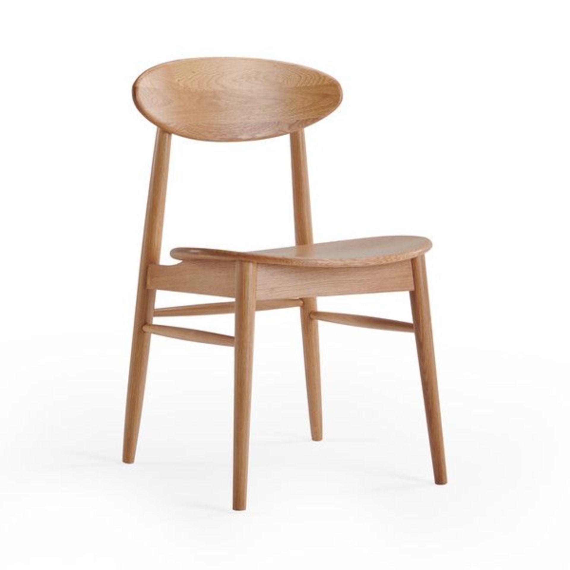 4 X NEW BOXED OSCAR SOLID OAK DINING CHAIRS. SET RRP £520. With its contemporary, yet versatile