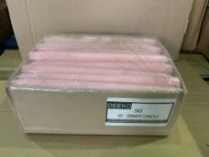 600 X BRAND NEW PINK 10 INCH DINNER CANDLES