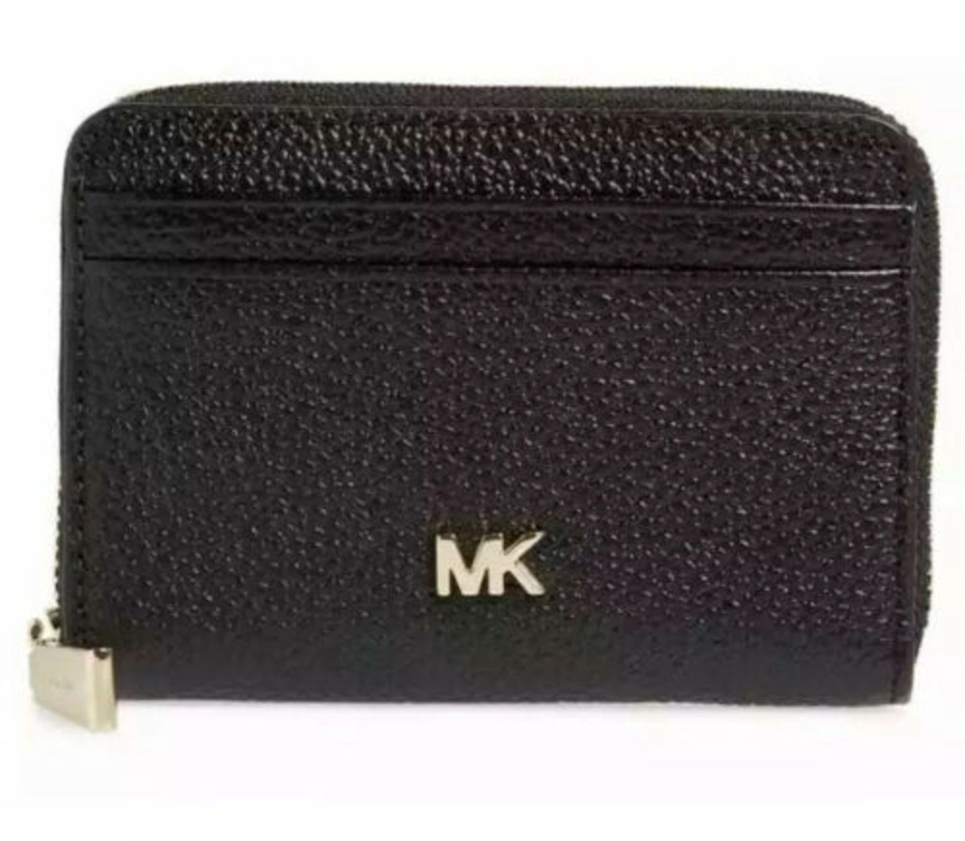 BRAND NEW MICHAEL KORS MONEY PIECES BLACK ZIP AROUND COIN CARD CASE (8119) RRP £109 - 1 P2