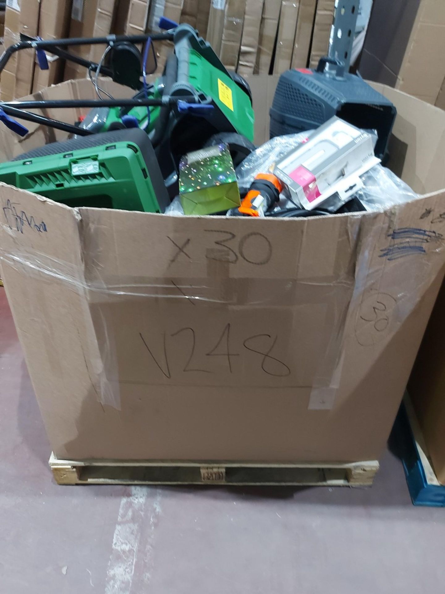 (V248) PALLET TO CONTAIN 30 X ASSORTED CUSTOMER RETURNED ITEMS TO INCLUDE: LAWN MOWERS, STRIMMERS, - Image 2 of 2