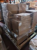 (W11) PALLET TO CONTAIN APPROX. 12 x ASSORTED DESIGNER TOILET PANS. UNCHECKED STOCK