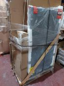 (V12) PALLET TO CONTAIN A LARGE QTY OF ASSORTED BATHROOM STOCK TO INCLUDE:BASIN, GREY SLATE EFFECT