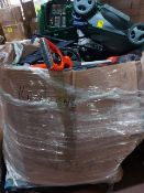 (V257) PALLET TO CONTAIN 14 X ASSORTED CUSTOMER RETURNED ITEMS TO INCLUDE: STRIMMERS, LAWN MOWERS