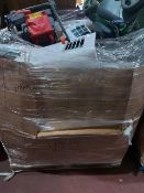 (V256) PALLET TO CONTAIN 28 X ASSORTED CUSTOMER RETURNED ITEMS TO INCLUDE: STRIMMERS, AIR CON UNITS,