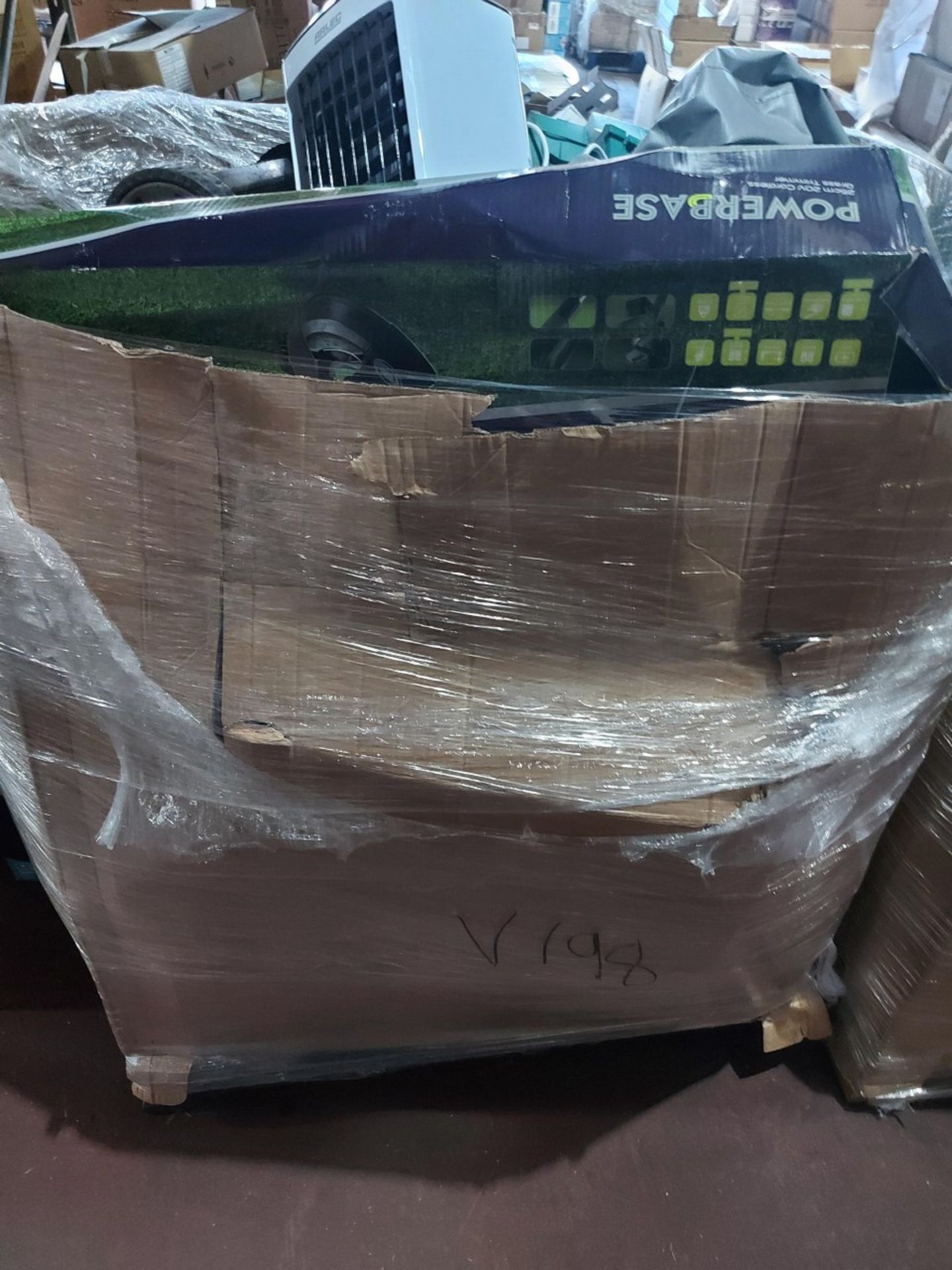 (V198) PALLET TO CONTAIN 27 X ASSORTED CUSTOMER RETURNED ITEMS TO INCLUDE: POWERBASE LAWN MOWER, - Image 2 of 2