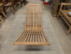 SOLID WOODEN TEAK DILARA LOUNGER L178 X W60 X H75 RRP £595