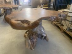 SOLID WOODEN TEAK ROOT MUSHROOM TABLE L100 X W65 X H55 RRP £595