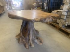 SOLID WOODEN TEAK ROOT MUSHROOM TABLE L100 X W65 X H55 RRP £595