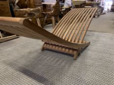 SOLID WOODEN TEAK DILARA LOUNGER L178 X W60 X H75 RRP £595