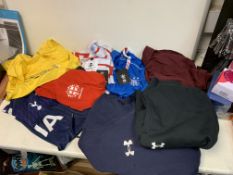 BRAND NEW CLOTHING LOT, INCLUDING NIKE, UNDER ARMOUR, RANGERS FC, GOLD DIGGER ETC RRP £250