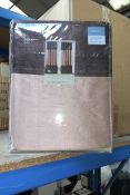 14 X BRAND NEW PENILLE CHOCOLATE EMBELLISHED LINED CURTAINS 168 X 183CM