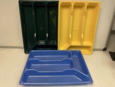 120 X NEW CUTELRY ORGANISER TRAYS - COLOURS MAY VARY