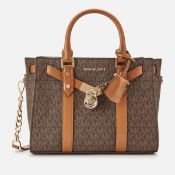 BRAND NEW MICHAEL KORS Ld Satchel Sm Nouve Hamilton, BRN/ACO (835) RRP £350 -1