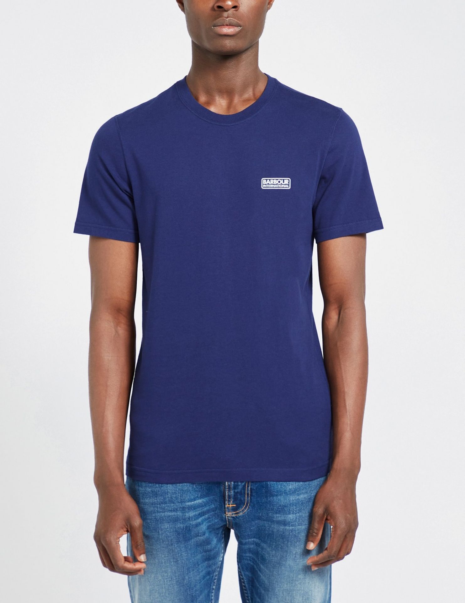 BRAND NEW BARBOUR INTL SMALL LOGO TEE NEEL BLUE SIZE XL RRP £40 - 2