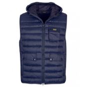 BRAND NEW BARBOUR INTL OUSTON GILET NAVY SIZE LARGE RRP £140 - 1