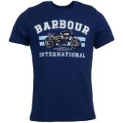 BRAND NEW BARBOUR BRACKET T SHIRT REGAL BLUE SIZE SMALL RRP £40 -1