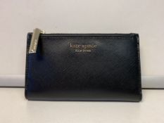 BRAND NEW KATE SPADE SMALL SLIN BIFOLD WALLET BLACK BLACK (8024) RRP £99 - 1