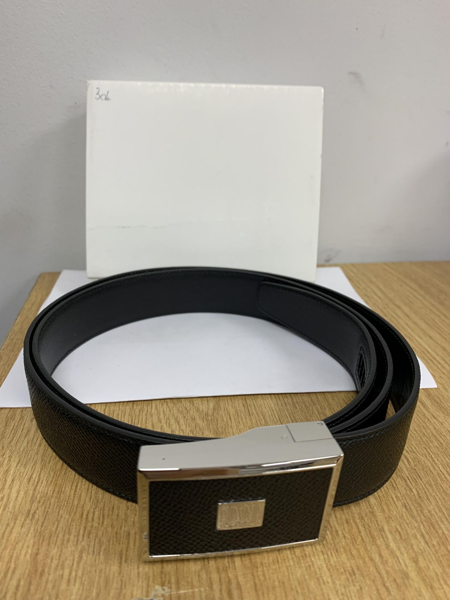 BRAND NEW ALFRED DUNHILL Gt 30Mm BLACK BUCKLE BELT Pdp Cad ONE SIZE (874) RRP £289 - 1