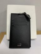 BRAND NEW ALFRED DUNHILL Gt Cadogan Zip Card Case, BLACK (208) RRP £159 - 3