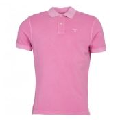 BRAND NEW BARBOUR WASHED SPORT POLO TOP MAUVE SIZE XL RRP £50 - 1