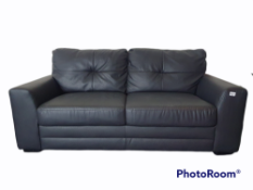 BLACK 2 SEATER SOFA