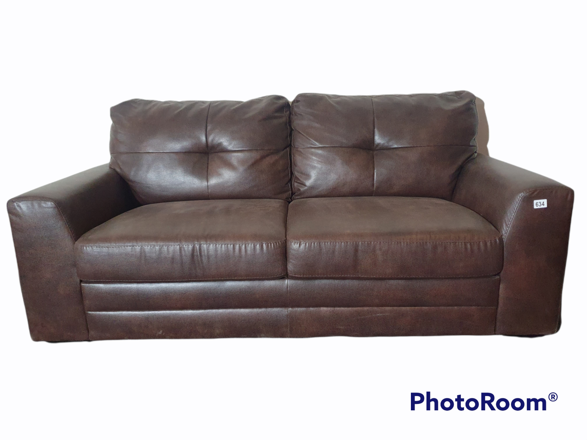 BROWN 3 SEATER SOFA