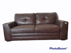 BROWN 3 SEATER SOFA