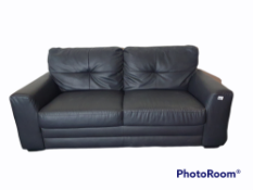 BLACK 2 SEATER SOFA