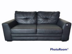 BLACK 3 SEATER SOFA