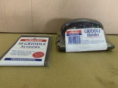 6 X BRAND NEW VILEDA GRIDDLE HOLDER PACKS AND 37 X PACKS OF VILEDA GRIDDLE SCREENS R15