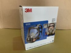 4 X BRAND NEW 3M 6800M RESPIRATOR W/O FILTER SIZE MEDIUM R15