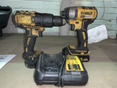 DEWALT DCK2060S2T-SFGB 18V 1.5AH LI-ION XR BRUSHLESS CORDLESS TWIN PACK 1 BATTERY AND CHARGER