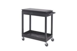 BRAND NEW SERVICE TROLLEY WITH LOCKABLE TOOLBOX TUB TRAYS RRP £310 GI694L