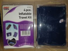 72 X BRAND NEW AUTOCARE 4 PIECE INFLATABLE TRAVEL KITS R19