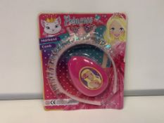 60 X BRAND NEW PRINCESS HAIRBAND AND COMB HAIR SETS (PCK)