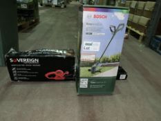 5 X MIXED BOXED TRIMMERS INCLUDES 1 X BOSCH EASYGRASSCUT 280W, 3 X 400W ELECTRIC HEDGE TRIMMER