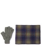 BRAND NEW BARBOUR LAMBSWOOL TARTAN SCARF AND GLOVES SET ONE SIZE FITS ALL RRP £55 - 3