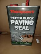 4 X BRAND NEW 5LITRE THOMPSONS PATIO AND BLOCK PAVING SEAL R19