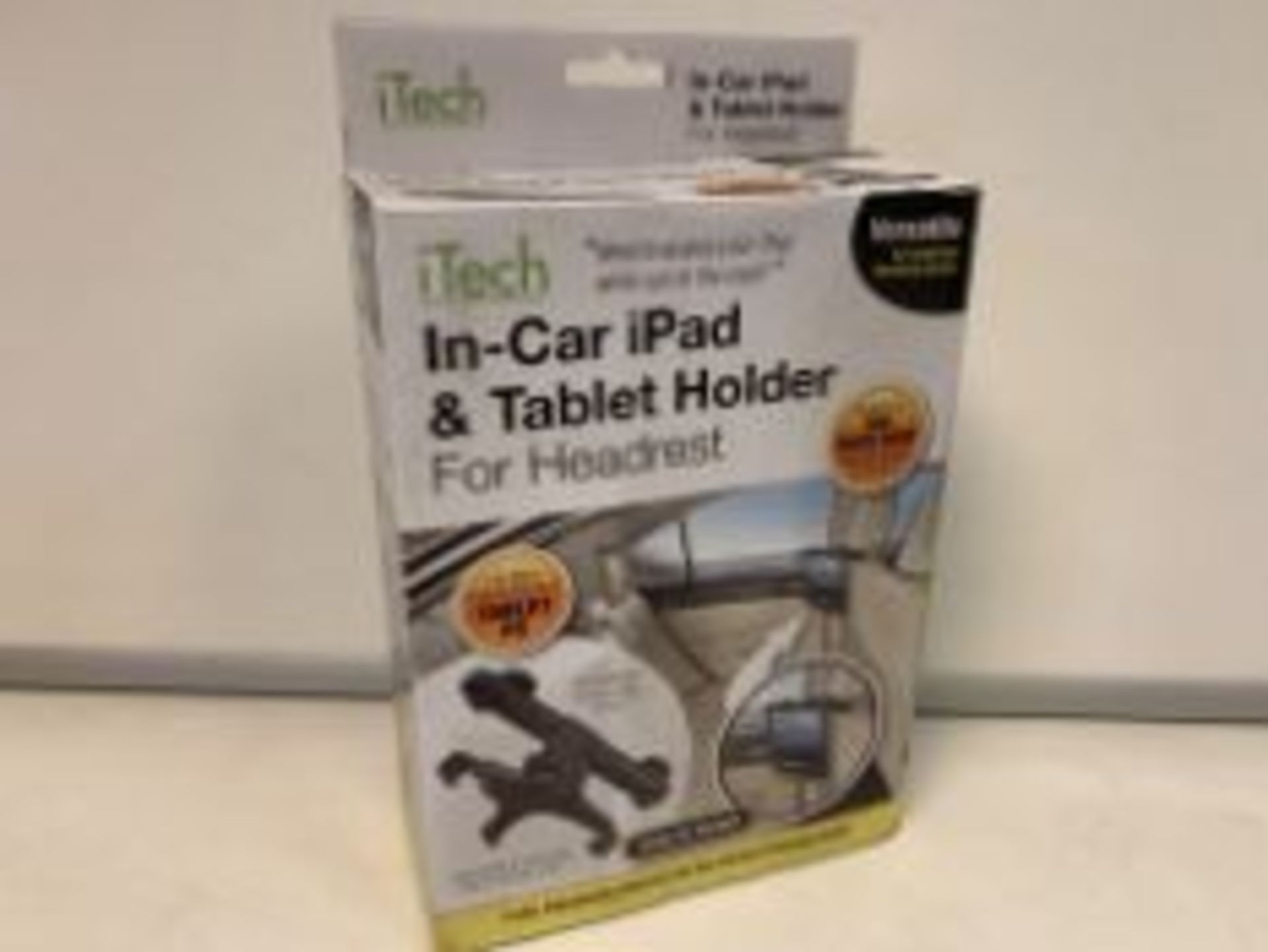 36 X NEW BOXED iTECH IN-CAR IPAD & TABLE HOLDER FOR HEADRESTS. (ROW15)