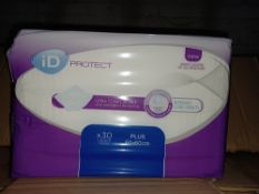 20 X BRAND NEW PACKS OF 30 ID PROTECT PLUS UNDER PADS IN 5 BOXES R9