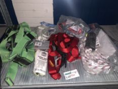 7 PIECE SAFETY LOT INCLUDING SLINGS, LANYARDS ETC BW