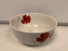 24 X BRAND NEW POPPY DESIGN BOWLS R15