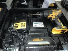 DEWALT 979HF 18V LITHIUM CORDLESS DRILL WITH 1 DRILL, 1 CHARGER AND CARRY CASE UNCHECKED/
