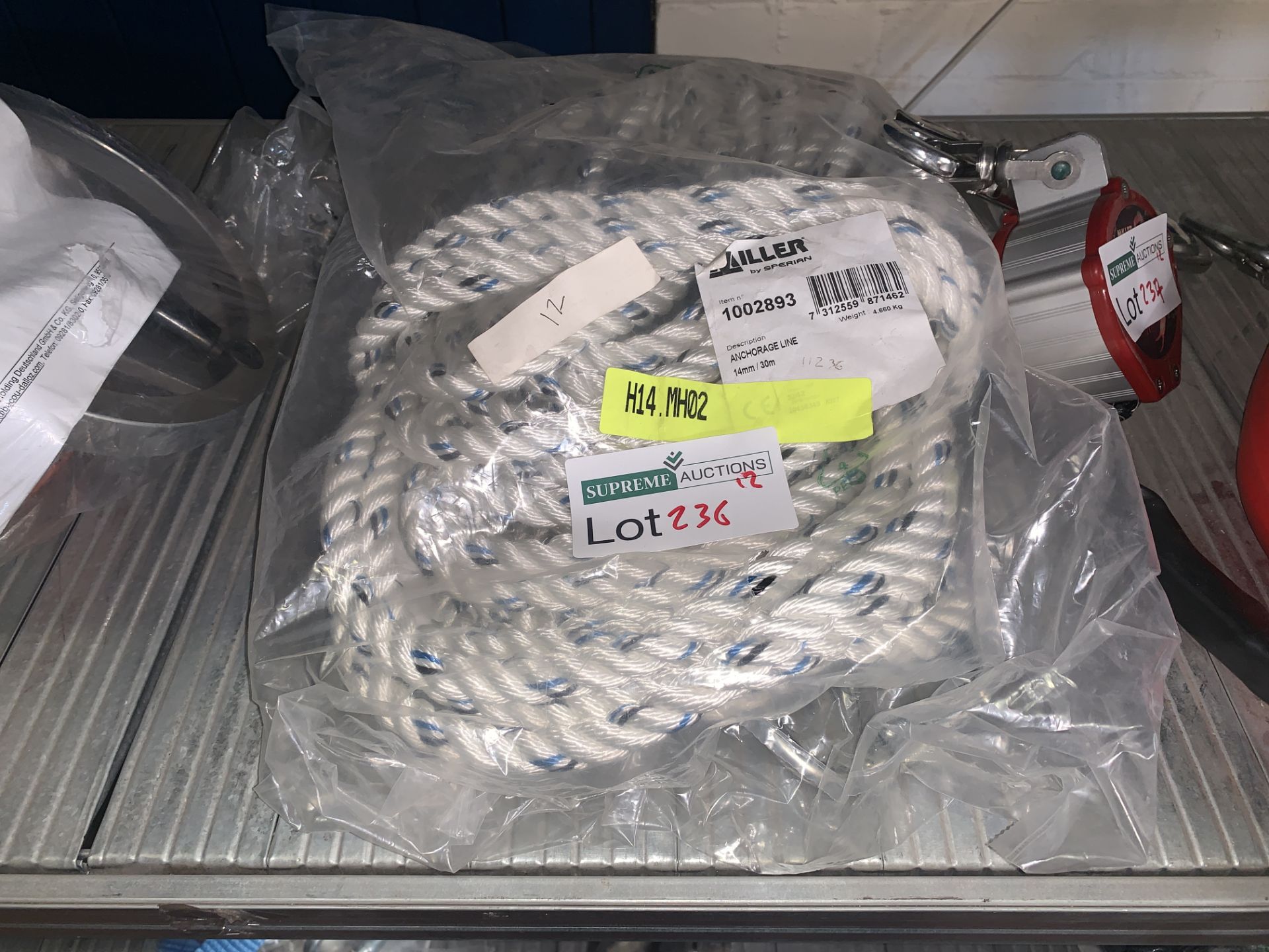 BRAND NEW MILLER BY HONEYWELL ANCHORAGE LINE 14MM/30M RRP £130 BW
