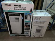 2 X BOXED ARLEC SMART PORTABLE AIR CON 12000BTU/h PHONE CONTROLLED AND VOICE CONTROLLED & MISTRAL 5L