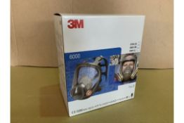 4 X BRAND NEW 3M 6800M RESPIRATOR W/O FILTER SIZE MEDIUM R15