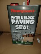 4 X BRAND NEW 5LITRE THOMPSONS PATIO AND BLOCK PAVING SEAL R19