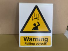 30 X BRAND NEW HANGING WARNING FALLING OBJECTS SIGNS R15 P